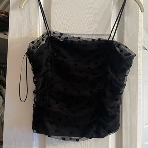 Rachel Zoe Black Polka Dot Camisole